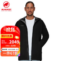 MAMMUT 猛犸象 Seon男户外防风硬壳夹克上衣1010-29360黑色S