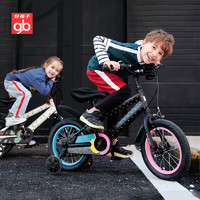 gb 好孩子 自行车3-5岁儿童自行车男女童充气轮胎山地车14寸单车 黑金三角