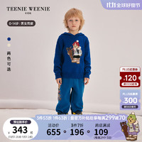 Teenie Weenie Kids小熊童装男女童宝宝连帽套头毛衣 宝蓝色 150cm