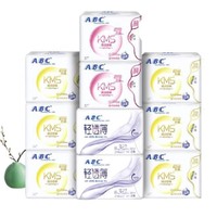 ABC KMS纤薄日夜组合卫生巾套装10包70片(日用48片+夜用22片)