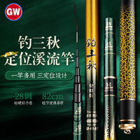 GW 光威 碳素短节手竿三定位超轻超硬钓鱼竿28调台钓竿钓鱼渔具套装