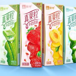 mengniu蒙牛真果粒牛奶饮品整箱礼盒装250g24盒2箱