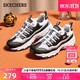 SKECHERS 斯凯奇 女鞋DLITE熊猫鞋厚底老爹鞋闪晶拼接11914 白色/黑色/BKW 38