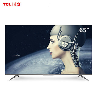 TCL 65T6 65英寸全面屏AI声控超薄智能4K超清网络平板电视机官方