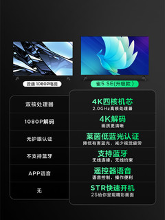 雷鸟 雀5SE 43英寸全高清智能网络语音防蓝光全面屏平板电视机