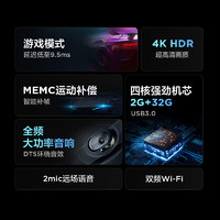 雷鸟 鹏6SE 43英寸4K高清智能网络语音AI全面屏液晶云游戏电视机