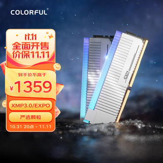 COLORFUL 七彩虹 64GB (32Gx2) DDR5 6000 台式机内存条 CVN·银翼系列 RGB灯条Adie颗粒 C30 低时序