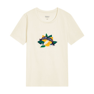 Baleno 班尼路 女士时尚柠檬刺绣印花T恤