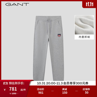 GANT 甘特 冬女士抓绒舒适保暖休闲裤4204920 93灰色 XS