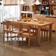 LINSY 林氏家居 北欧全实木 大餐桌椅组合家用 橡木长方形吃饭桌子餐厅家具 LH043 LH043R1-A 1.8米餐桌