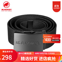 MAMMUT 猛犸象男女同款强韧弹性轻质舒适休闲腰带户外皮带 黑色 均码