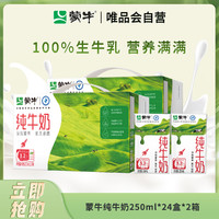 MENGNIU 蒙牛 纯牛奶250ml*24盒*2箱