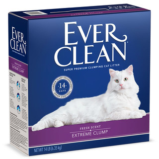 EVER CLEAN 铂钻 美国EverClean铂钻猫砂紫标14磅*2包