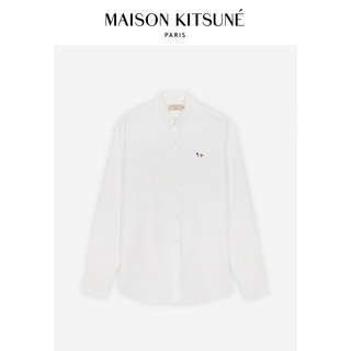 【过季下架】Maison Kitsune经典三色狐狸刺绣基础款男士长袖衬衫
