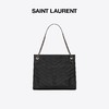 YVES SAINT LAURENT YSL/圣罗兰 女士NIKI SHOPPING中号黑色褶皱皮革购物袋单肩包