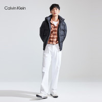 卡尔文·克莱恩 Calvin Klein 鸭绒连帽羽绒服外套 J324341 BEH-太空黑 M
