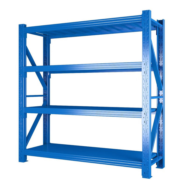 纯旭 货架仓储置物架 蓝色四层主架 600KG 120×40×200cm 中型