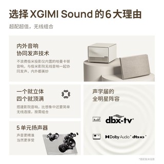 XGIMI 极米 无线蓝牙音响配件家用重低音音箱H6H5投影仪
