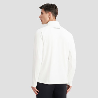 DESCENTE【】迪桑特 综训训练运动半拉链男子长袖针织衫冬季 WT-WHITE 3XL(190/108A)