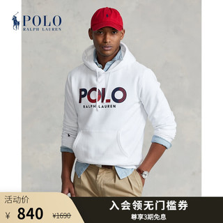Polo Ralph Lauren 拉夫劳伦男装 经典款徽标起绒布连帽卫衣RL14143 100-白色 M