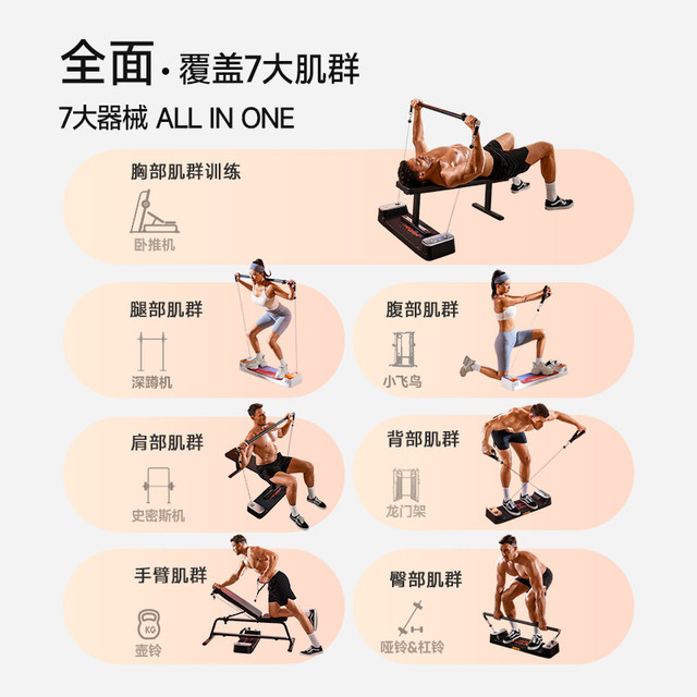 GYMGEST 源动智慧 鲸健力量站家庭智能健身器材家用运动器械多功能一体新品
