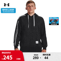 安德玛（UNDERARMOUR）Essential男子抓绒连帽训练运动卫衣1373813 黑色001 XL