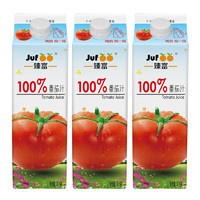 jufoo 臻富 纯果汁100%番茄汁1kg*3大瓶 不加糖盐西红柿汁果蔬汁饮品饮料