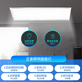 CHNT 正泰 集成吊顶灯LED厨房卫生间灯平板灯铝扣板灯300×600嵌入式吸顶灯