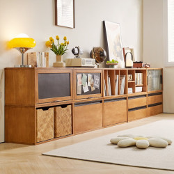 8元】家逸卧室家具_jiayi 家逸 实木斗柜自由组合书柜矮柜落地书架