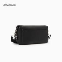卡尔文·克莱恩 Calvin Klein 女包经典百搭休闲翻盖可调节宽肩带斜挎腋下包单肩包礼物DH3021 001-黑色 OS