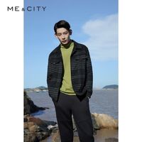 MECITY 男装男时尚拼接轻薄夹克