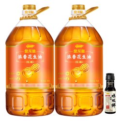 金龙鱼浓香花生油4l2桶酱油150ml压榨食用油家用粮油
