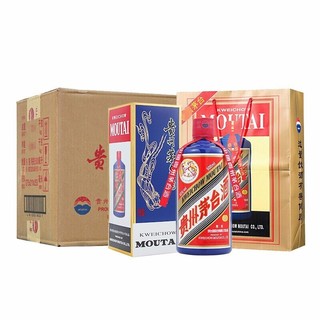 移动端、京东百亿补贴：MOUTAI 茅台 飞天茅台 蓝色 53%vol 酱香型白酒 500ml*6瓶 整箱装