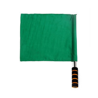 信必睿 指挥手旗不锈钢杆发令旗信号旗警示旗 绿色1个