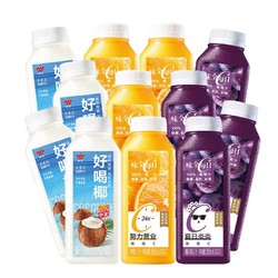 WEICHUAN 味全 88vip:每日C果汁饮料橙汁葡萄汁椰汁300ml×12瓶