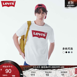 Levi's 李维斯 Logo Tee系列 男女款圆领短袖T恤 17783-0197 白色 S