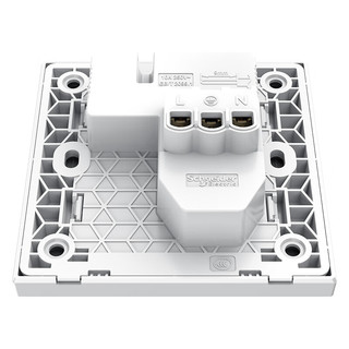 施耐德电气 开关插座皓呈系列白色错位五孔插座