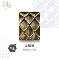 周生生 黄金转运珠 酷黑串珠XL龙鳞足金珠子 不含手链绳 94372C定价