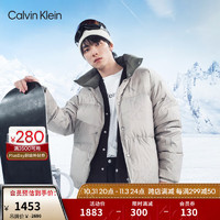 卡尔文·克莱恩 Calvin Klein Jeans 男女防水防污三防面包羽绒服J400372 PED-奶茶咖 M