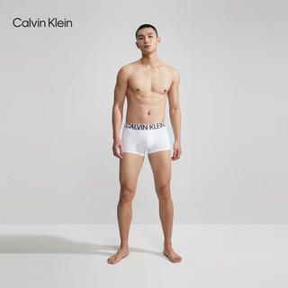 Calvin Klein内衣男士醒目提花轻薄防夹臀透气低腰四角裤平角内裤NB1702O 100-白色 M