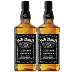 JACK DANIEL‘S 杰克丹尼 JACK DANIEL'S杰克丹尼洋酒威士忌1750mlx2瓶调酒