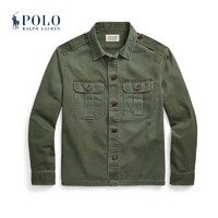 RALPH LAUREN Polo Ralph Lauren 拉夫劳伦男装 棉缎外套式衬衫RL14645 300-绿色 L