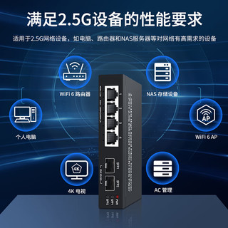 LIANGUO 联果 2.5G交换机4口2.5G+2万兆