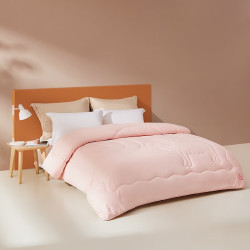 lovo乐蜗家纺暖绒绒澳洲羊毛冬被粉色200230cm