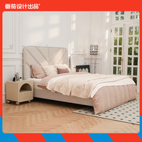 番茄设计 出品 白朱古力 床轻奢现代软包皮床主卧法式奶油风双人床