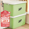 清野の木 衣物收纳箱塑料整理箱110L绿色 1个装 带