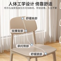 耐家 塑料椅子靠背餐椅家用餐厅久坐舒服加厚简约凳子书桌用可叠放商用