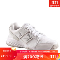 迪卡侬运动鞋网球鞋女板鞋女休闲鞋老爹小白鞋白色ten银白37-2943651