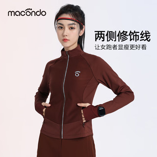 马孔多（macondo）男女防风加绒外套4代 户外马拉松跑步运动上衣 吸湿排汗 抗静电 黑色-女款 3XL