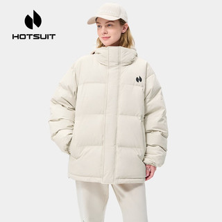 HOTSUIT后秀羽绒服短款男女冬季户外运动休闲防风加厚保暖面包服外套 静谧白-男女同款 XL